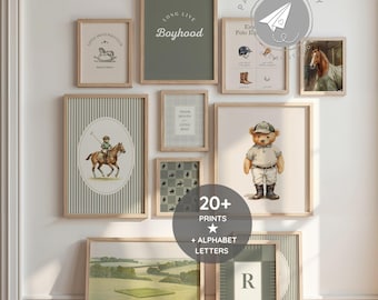 Sage Green Gallery Wall Teddy Bear, Grandmillennial Nursery Boy, Thank Heaven for Little Boys, Long Live Boyhood,  Teddy Fashion