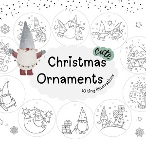 Lot de décorations de Noël, décorations imprimables pour sapin de Noël, père Noël, 10 étiquettes/cartes cadeaux imprimables en couleur, ensemble de travaux manuels de Noël pour enfants respectueux de l'environnement