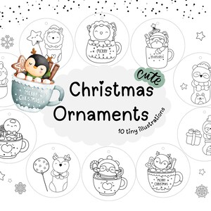Decorazioni natalizie fai da te e cartellini regalo: 10 illustrazioni natalizie carine da colorare, lavoretti di Natale, decorazioni per l'albero di Natale, decorazioni con animali del bosco