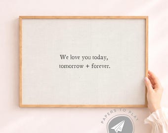 Minimalist Neutral Nursery Art, Retro Quote Wall Print, Minimalist Typography Nursery Wall Art, Instant Download Poster, Quote Nursery Decor
