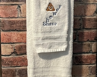 Laugh It Off: Hilarious Embroidered Bath Towel for a Splash of Humor!