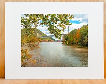 Bear Mountain Bridge Photography Print/ Highland Falls NY Wall Art/Fall in NY
