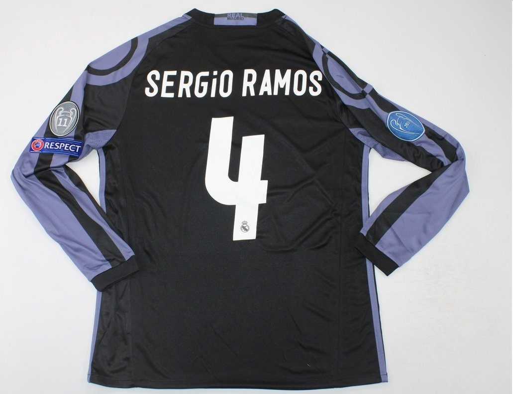 Sergio Ramos Real Madrid adidas Youth 2016/17 climacool Replica Away Jersey  - Purple