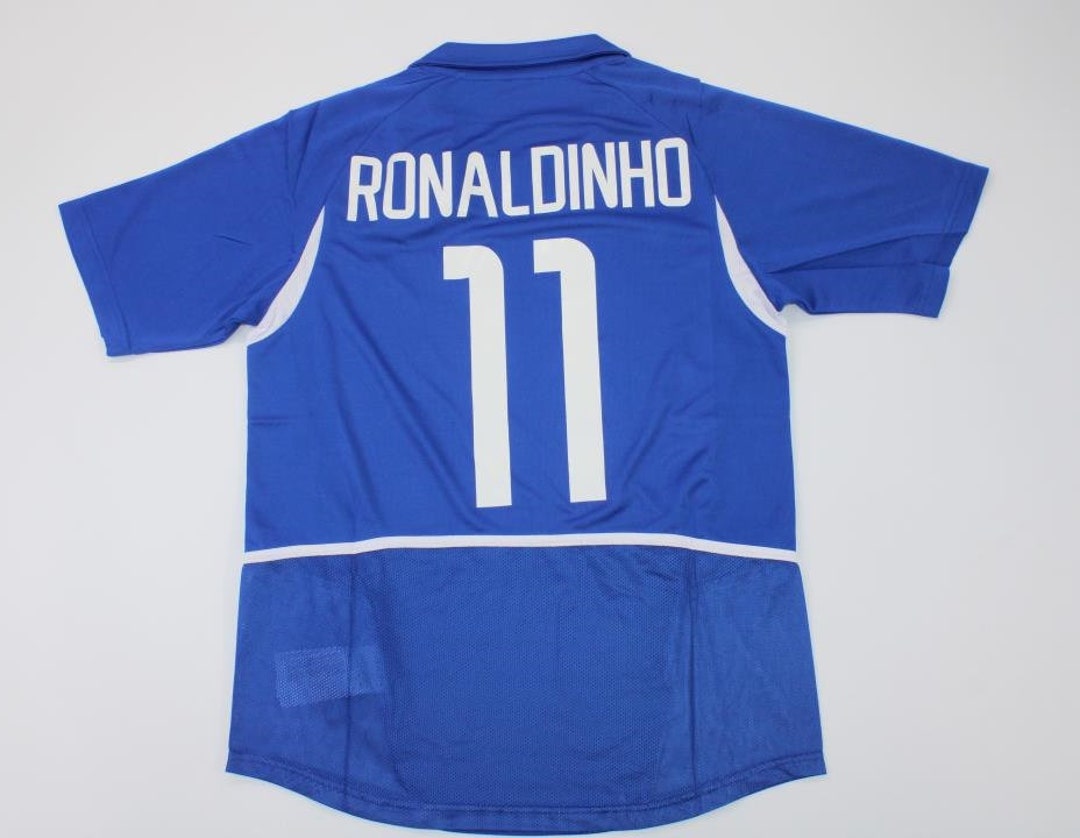 Brazil Blue 2002 Jersey World Cup 2002 Shirt Ronaldinho - Etsy