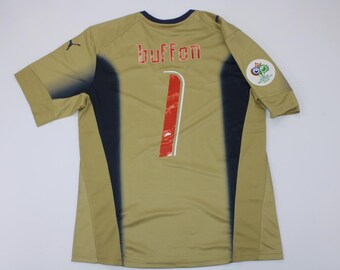 Italy 2006 Goalkeeper Away Short Sleeve Football Shirt [As worn by Buffon,  Peruzzi & Amelia]