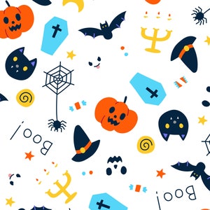 Halloween Bundle in Png, Paper Decorations, Halloween Print Designs ...