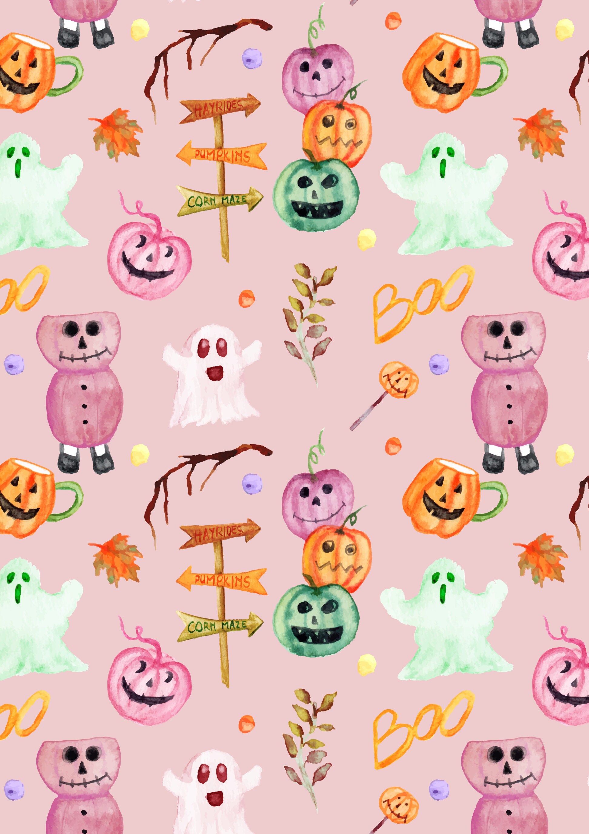Halloween Bundle in Png, Paper Decorations, Halloween Print Designs ...