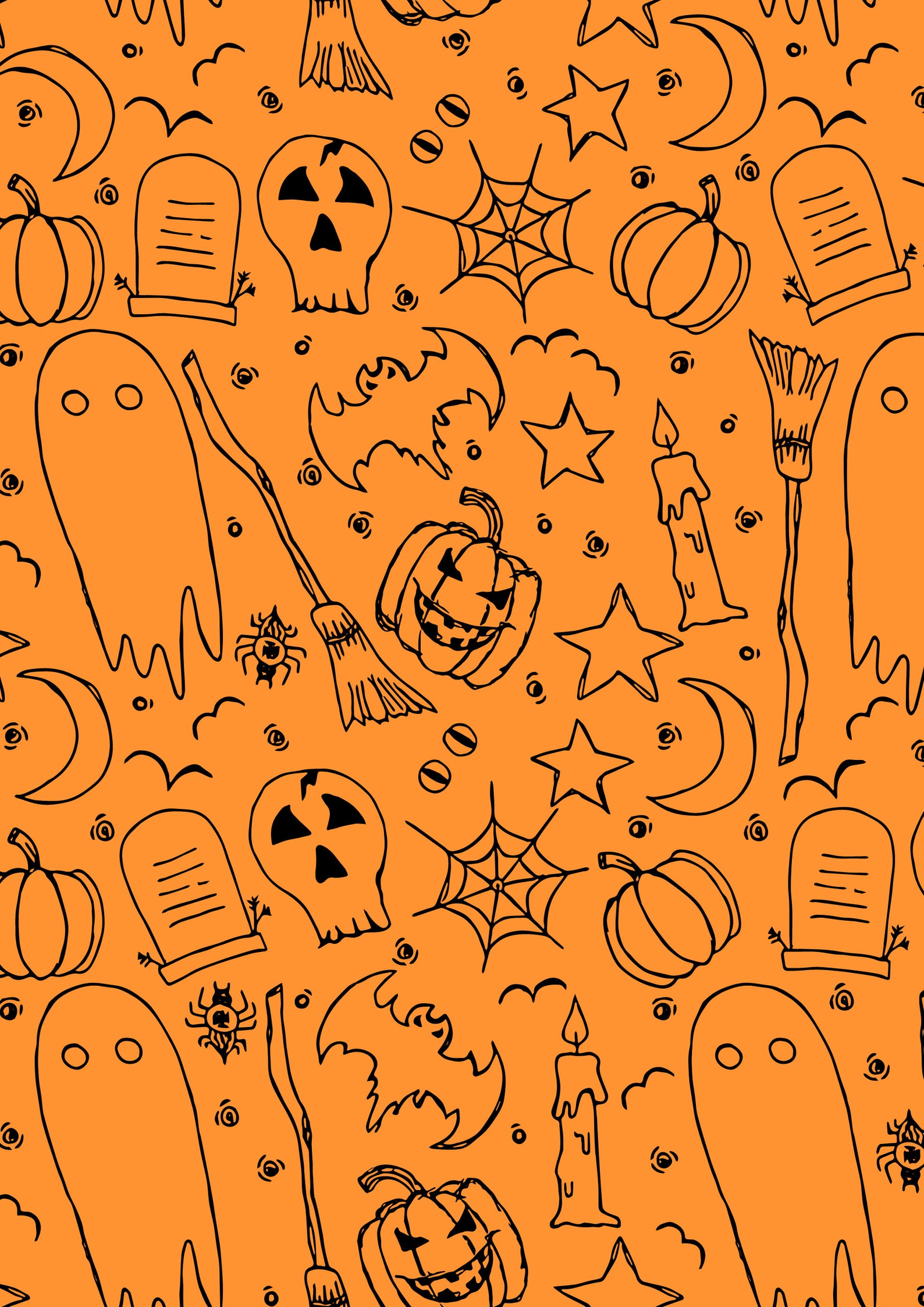 Halloween Bundle in Png, Paper Decorations, Halloween Print Designs ...