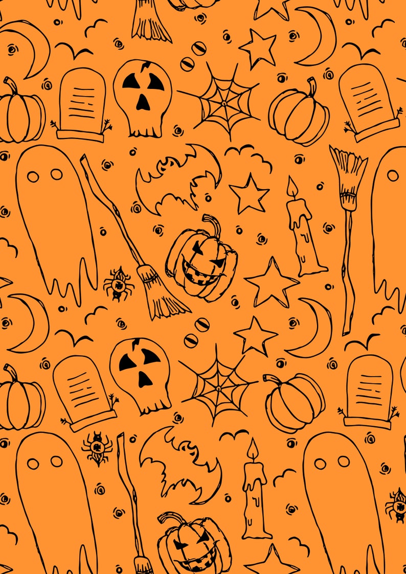 Halloween Bundle in Png, Paper Decorations, Halloween Print Designs ...