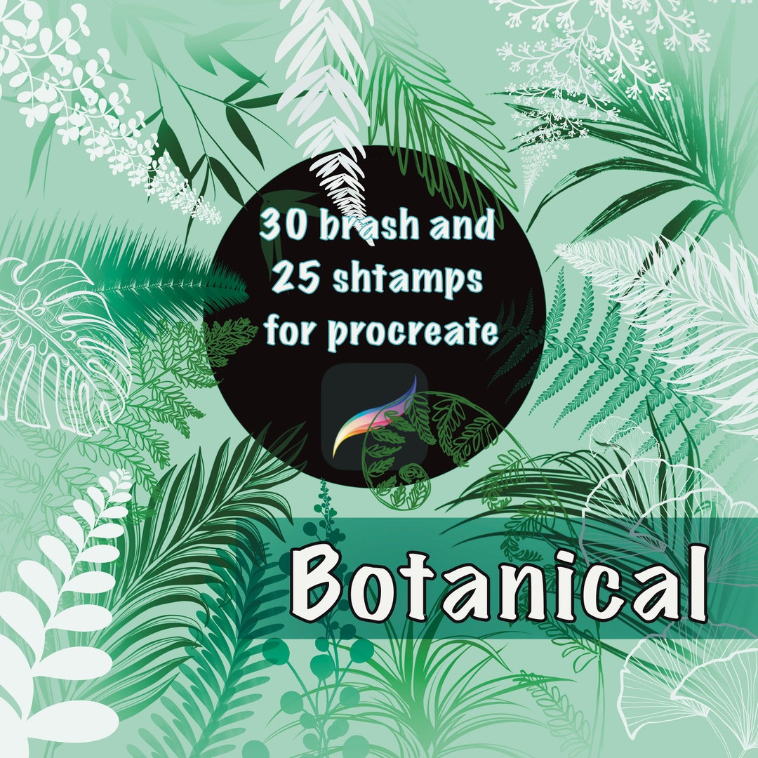 Botanical Procreate Brush Procreate Plant Brushes Procreate Etsy