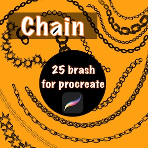 Chain Procreate Brush, Chain Brushes for Procreate, Chain Brushset, Procreate Jewelry Brushes, Tattoo Sketch