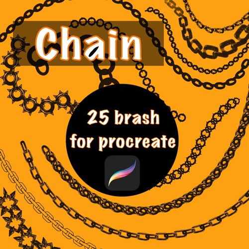Chain Procreate Brush, Chain Brushes for Procreate, Chain Brushset, Procreate Jewelry Brushes, Tattoo Sketch