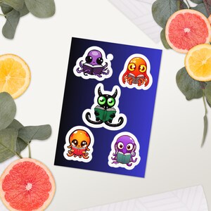 Kawaii Book Fiend Sticker sheet