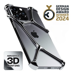 YNOT Shell for iPhone 15, 16, Pro MAX, Fashion Designer Case, Hi-tech 3D Printed iPhone Bumper, Exoskeleton, Handcrafted Jewelry