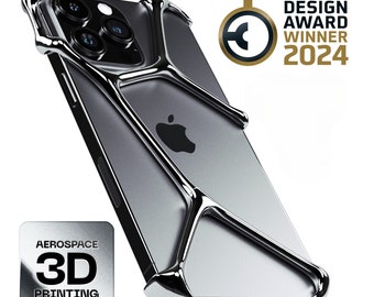 YNOT Aerospace Steel iPhone Bumper – 3D Printed, Hand-Polished Protective Case (iPhone 16 Pro/Max)
