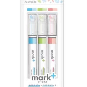 kokuyo mark tweeweg markeerstift dubbelzijdige markeerstift, dezelfde kleurtint, donker en licht, set van 3 stuks