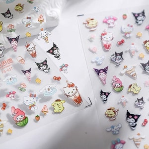 Sanrio  ,Cartoon nail stickers, nail decal, DIY craft waterproof