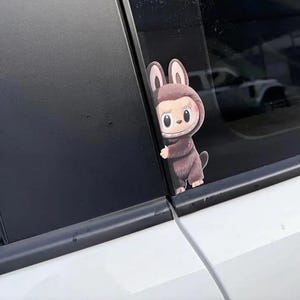 Adesivos de carro Pop Mart Labubu, decalque de vinil para carro, artesanato DIY à prova d'água