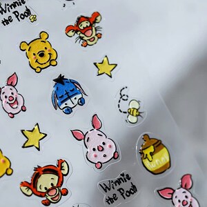 Winnie Cartoon tomoni nail stickers, nail decal, DIY craft waterproof