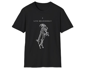 live deliciously black phillip the vvitch Unisex T-Shirt for Everyday Wear, Stylish , horror movies lovers