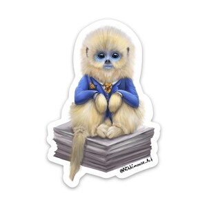 Affen-Business | 2.03″×3 Sticker | Süßes flauschiges Tier