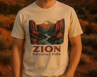 Retro Zion National Park Shirt: Utah Hiking Tee
