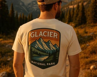 Glacier Park Shirt – Retro Hiking Tee for Outdoor Lovers