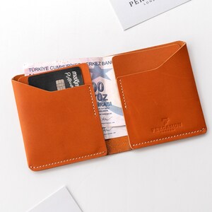 Cartera de cuero hecha a mano, regalo personalizado para él, carteras personalizadas para hombre