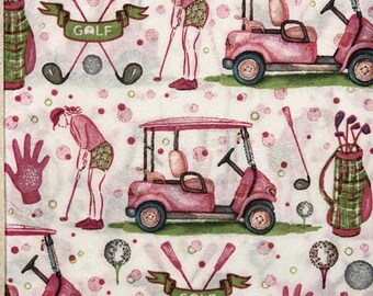golfing ladies guest towel paper napkins
