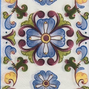 Tile design paper napkin
