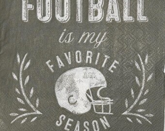 football season paper cocktail napkins