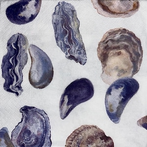 Oysters and mussels paper napkin