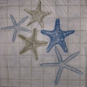 Five starfish paper napkin