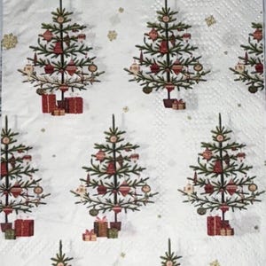 Small Christmas tree pattern paper napkins