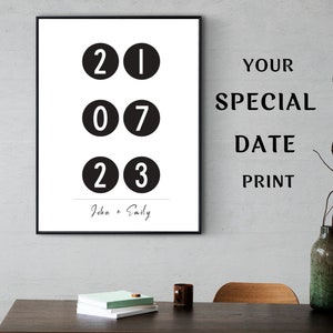 Valentines Day Gift for Wife from Husband Gift from Wife Valentine Card Printable Digital Download Wall Art Trendy Print Wedding Date Sign