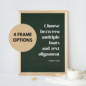 Cita personalizada arte de la pared cita personalizada impresión poesía personalizada impresión poema personalizado impresión pared arte oficina decoración regalo para la decoración del hogar regalo único