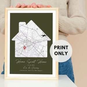 Custom Our First Home Ornament Weihnachten Personalisierte Home Sweet Home Zeichen Custom Housewarming Geschenk Erstes Zuhause Geschenk Paar Erste Zuhause Karte