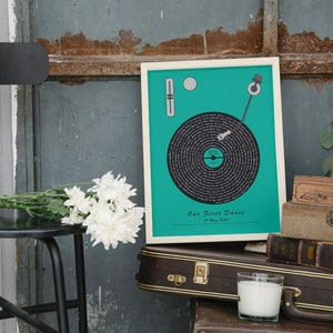 Letras de vinilo personalizadas Cartel regalo para esposa Vinilo Presente Letras de canciones Vinilo Grabación Canción Imprimir Canción de boda Regalo de Navidad para el marido