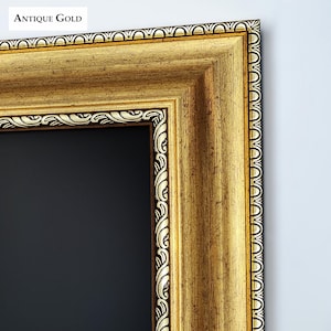 Antique Gold TV Frame for Samsung The Frame – Custom Bezel for 32&quot;–85&quot; | Eco-Friendly PS Material | Vintage Look | Handmade Modern TV Decor