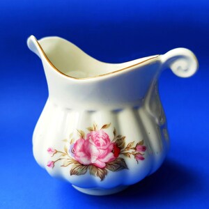 Vintage Korosten Porcelain Creamer: Hand-Painted Roses, USSR Teaware