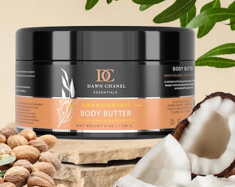 Shea Coco Luxe Body Butter – Whipped Moisture Cream with Cocoa, Mango & Chamomile | Silky Glow for Dry, Sensitive Skin
