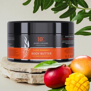 Lush Mango Luxury Body Butter – Silky Moisturizer with Ceramides, Bakuchiol & Vitamin C | Tropical Skin Softening Blend