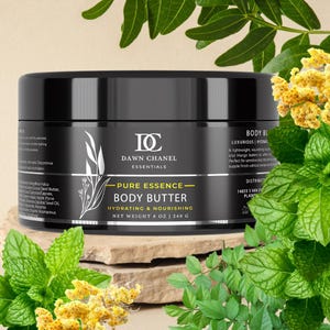 Pure Essence Body Butter: geurvrije ceramide-vochtinbrengende crème voor de gevoelige huid | Karité-, kokum-, cacay- en tamanuboter