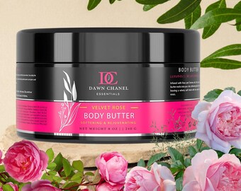 Velvet Rose Body Butter – Firming Floral Glow Cream with Cacay & Rose Oil | Deep Moisture for Radiant, Silky Skin