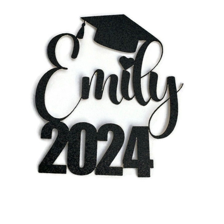 Personalized Graduation Cake Topper 2024 Customised Grad Cap Decoration