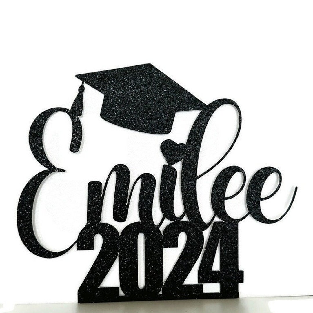 Personalized Graduation Cake Topper 2024 Customised Grad Cap Decoration