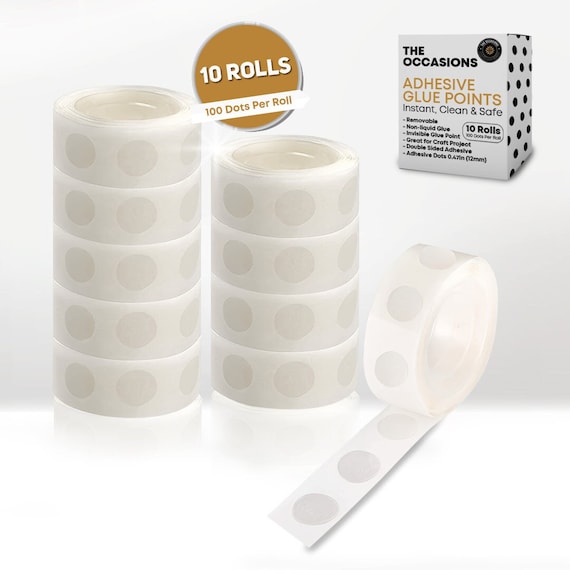 100 Dots Point Balloon Glue Removable Adhesive Dots Double Sided