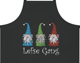 Lefse Gang Apron: Norwegian Gnomes, Scandinavian Christmas