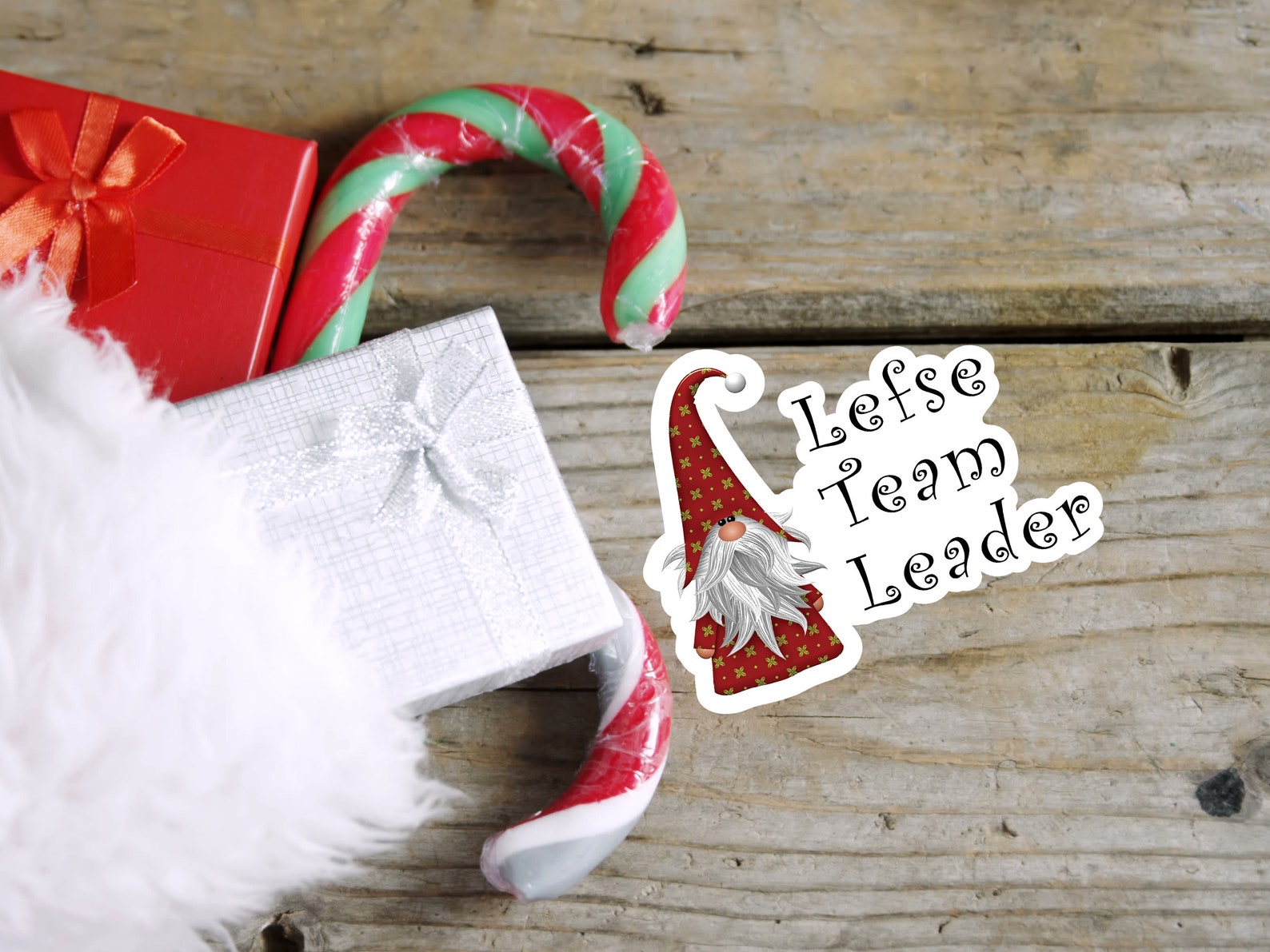 Team Leader Sticker 3 Lefse Team Leader Stickers, Red Gnome, Digital, Print and Cut, Lefse ...
