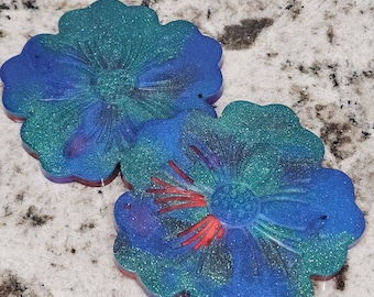 Epoxy resin coasters set of 2